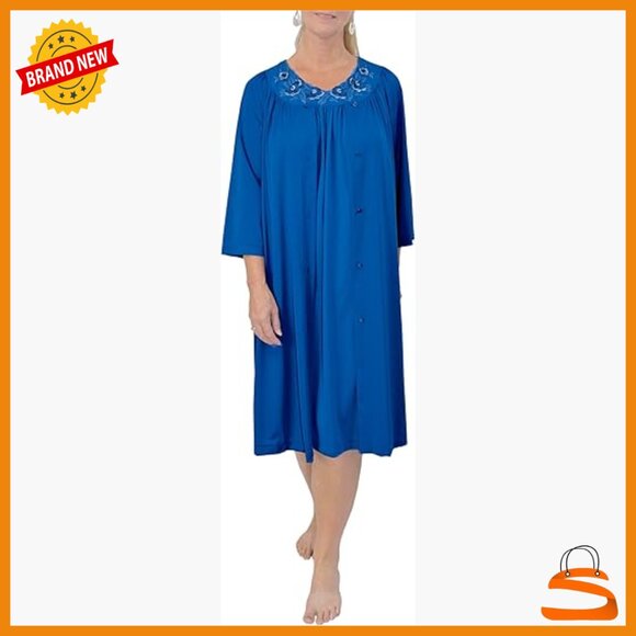 Other - Sleeveless Nylon Nightgown & Robe Set, Petals Embroidery, Medium Size